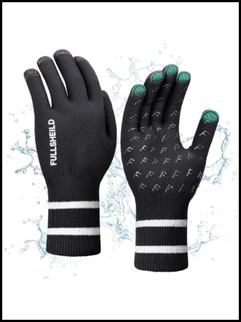 Merino Wool Knit Waterproof Thermal Gloves Touchscreen Non-Slip